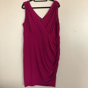Raspberry Stunner Ruched Alfani dress
